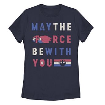 Disney's Star Wars Juniors' "May The Force" Patriotic Graphic Tee