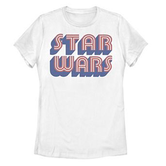 Disney's Star Wars Juniors' Logo White Graphic Tee