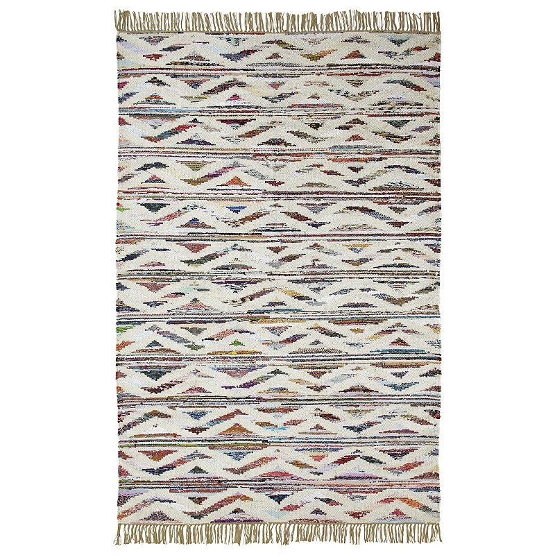 Superior Montez Handwoven Wool & Cotton Indoor Area Rug, White, 8X10 Ft