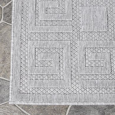 Superior Modern Geometric Greek Key Indoor Outdoor Area Rug