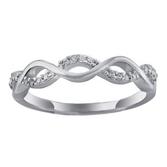 Main and Sterling Sterling Silver Cubic Zirconia Infinity Band Ring