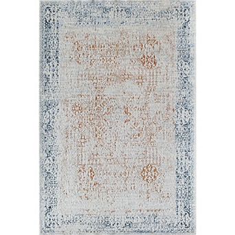 Rugs America Prescott Vintage Marigolden Print Area Rug