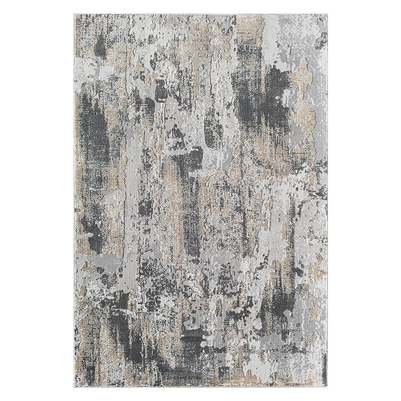 CosmoLiving Auden Abstract Transitional Rug, White, 8X10 Ft
