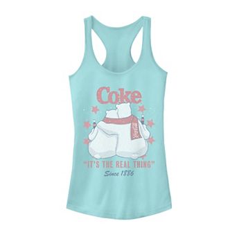 Juniors' Coca-Cola Polar Bears Hugging It's The Real Thing Racerback Tank Top