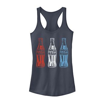 Juniors' Coca-Cola Three Bottles Racerback Tank Top