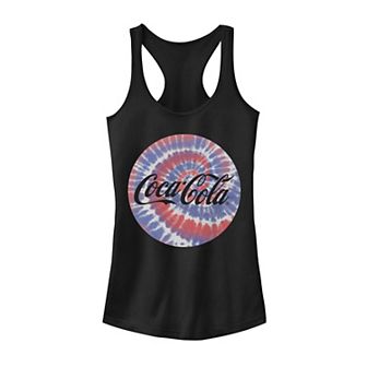 Juniors' Coca-Cola Spiral Coca Cola Logo Racerback Tank Top