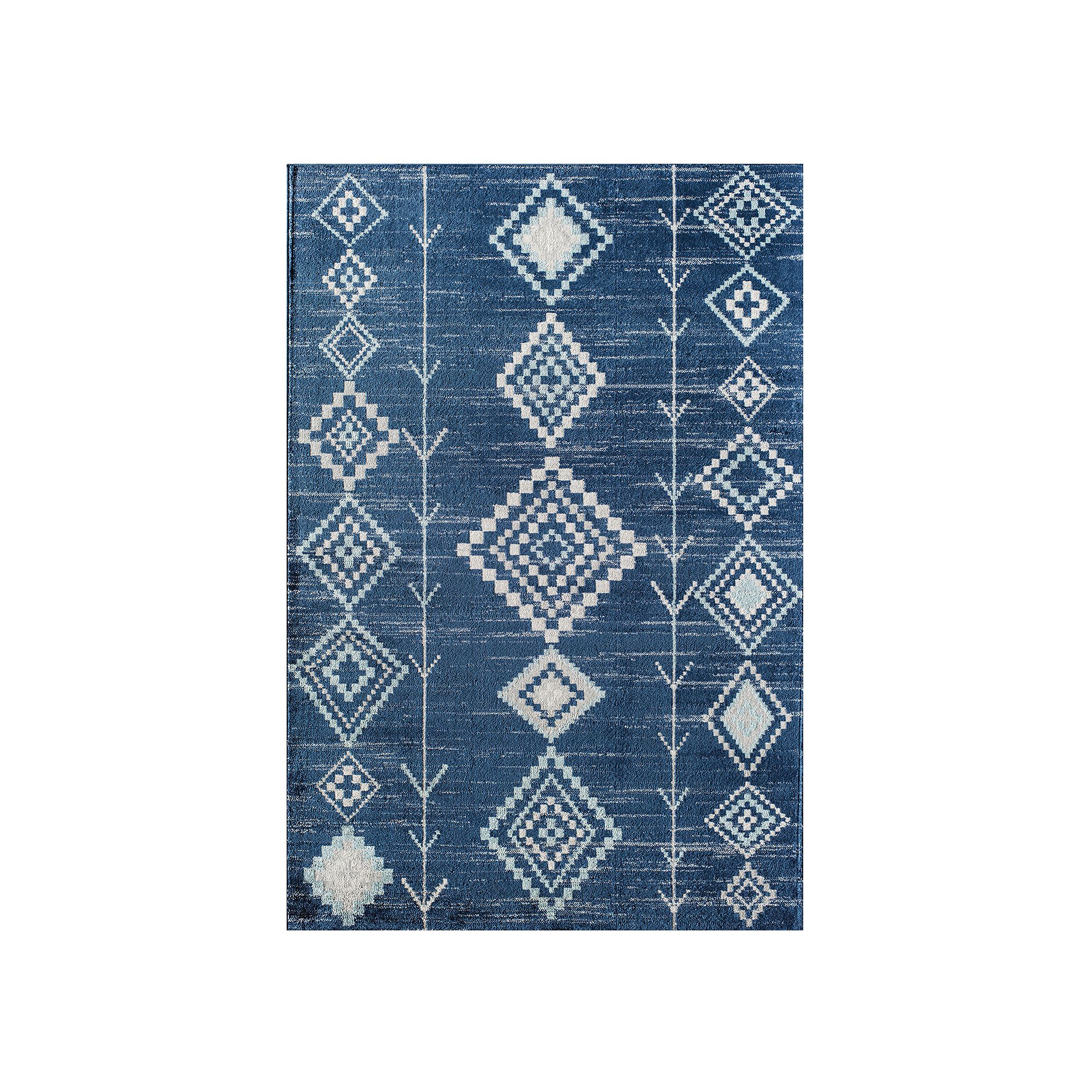 CosmoLiving Bodrum Moroccan Tribal Native 8 x 12 Rug, Native Blue