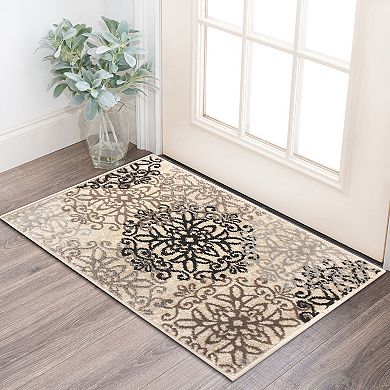 Superior Leigh Modern Floral Medallion Indoor Area Rug