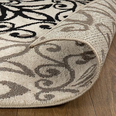 Superior Leigh Modern Floral Medallion Indoor Area Rug