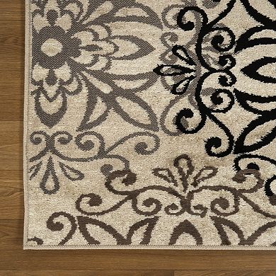 Superior Leigh Modern Floral Medallion Indoor Area Rug