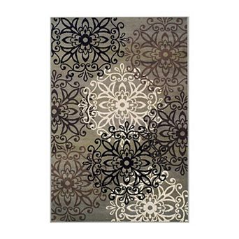 Superior Leigh Modern Floral Medallion Indoor Area Rug