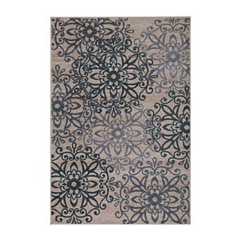 Superior Leigh Modern Floral Medallion Indoor Area Rug