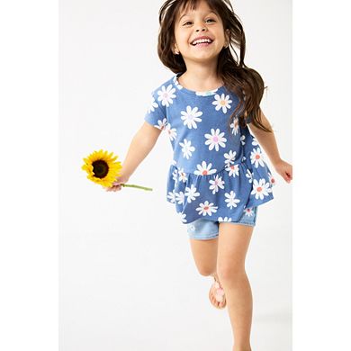 Baby & Toddler Girl Jumping Beans® Embroidered Denim Shorts