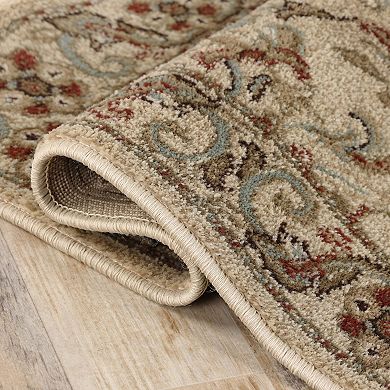 Superior Heritage Traditional Floral Scroll Indoor Area Rug