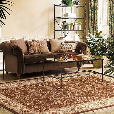 Superior Heritage Traditional Floral Scroll Indoor Area Rug