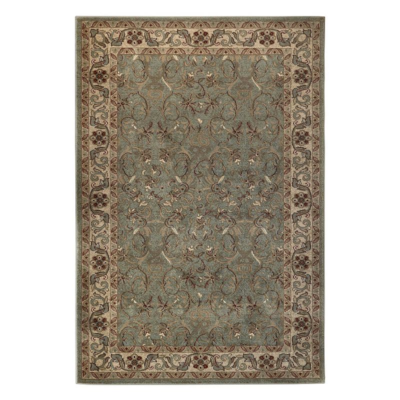 Superior Heritage Traditional Floral Scroll Indoor Area Rug, Green, 8X10 Ft