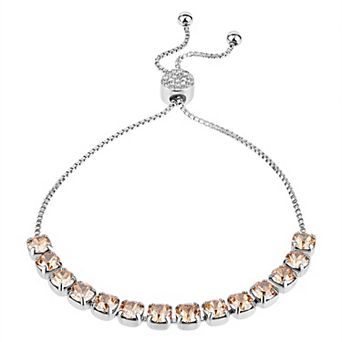 Brilliance Crystal Row Adjustable Bracelet