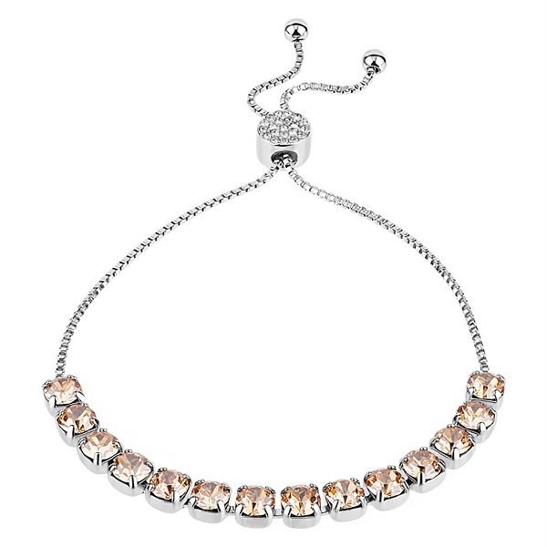 Brilliance Crystal Row Adjustable Bracelet