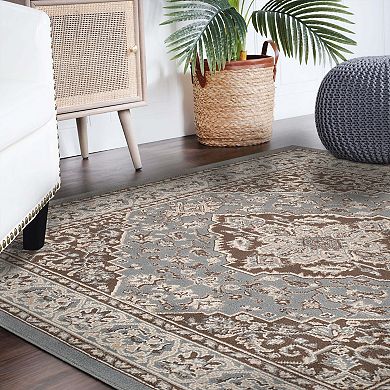 Superior Glendale Traditional Ornate Floral Medallion Indoor Area Rug