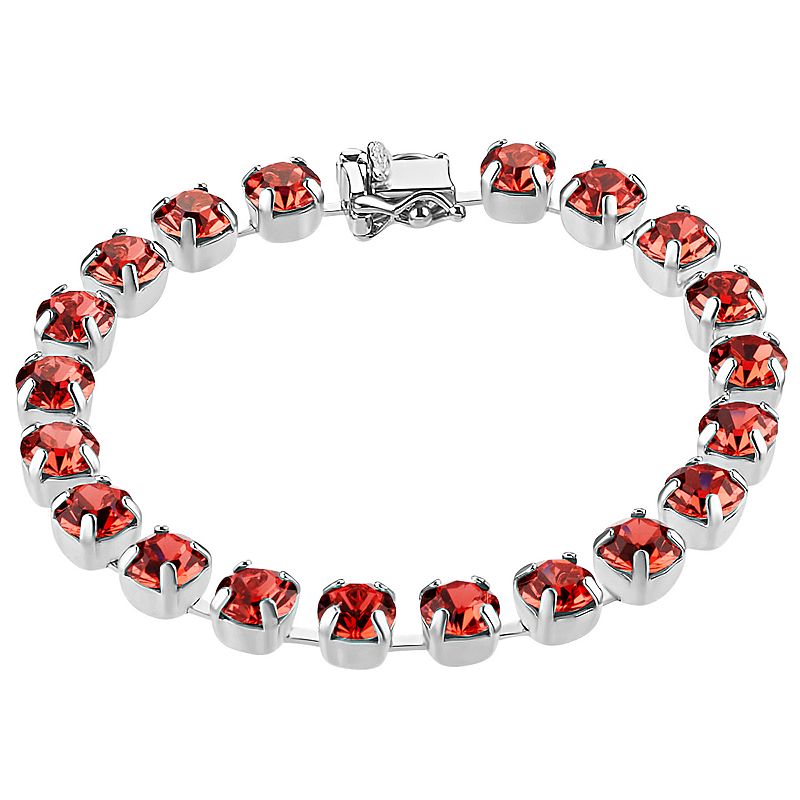 Brilliance Crystal Tennis Bracelet, Womens, Size: 7/8, Red
