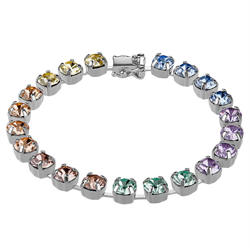 Brilliance Crystal Tennis Bracelet, Womens, Size: 7/8, Multicolor