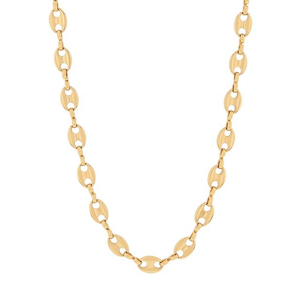 Men's Gold-Tone Stainless Steel Mariner Link Chain Necklace 