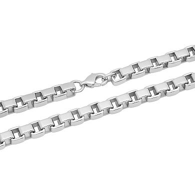 Steel Nation Men's Stainless Steel Box Link Chain Necklace