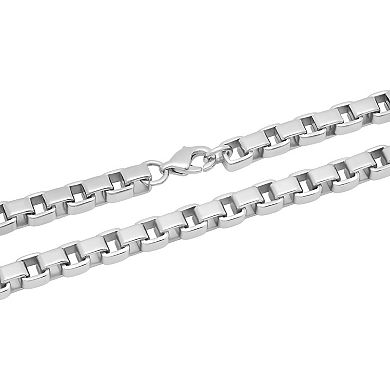 Steel Nation Men's Stainless Steel Box Link Chain Necklace