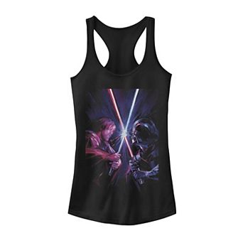 Juniors' Star Wars Obi-Wan Kenobi Light And Dark Force Clash Racerback Tank Top
