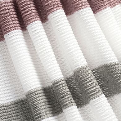 Lush Decor Boho Knitted Braided Tassel Throw