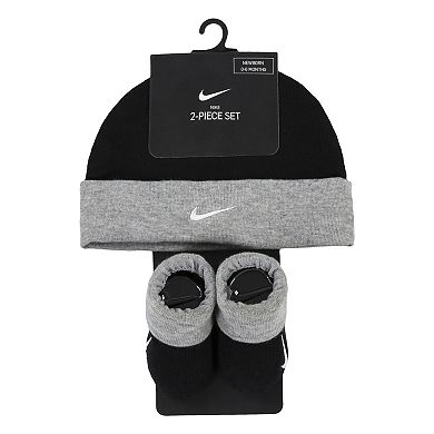 Newborn Baby Nike Swoosh Hat & Booties Set