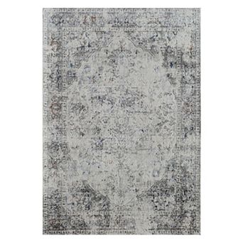 Rugs America Faded Medallion Area Rug