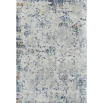 Rugs America Prescott Faded Scroll Print Area Rug