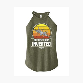 Juniors' Top Gun Inverted High Neck Tank Top