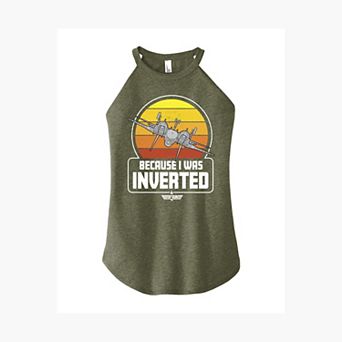 Juniors' Top Gun Inverted High Neck Tank Top