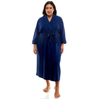 Plus Size Croft & Barrow® Waffle-Knit Kimono Robe