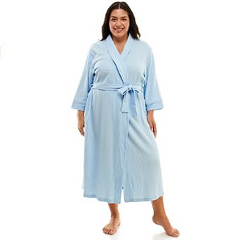 Plus Size Croft & Barrow® Waffle-Knit Kimono Robe