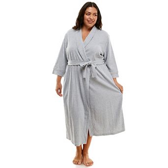 Plus Size Croft & Barrow® Waffle-Knit Kimono Robe