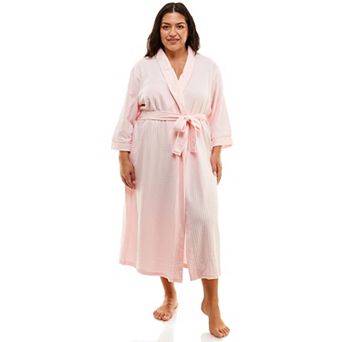 Plus Size Croft & Barrow® Waffle-Knit Kimono Robe