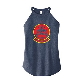 Juniors' Top Gun "Wingman" High Neck Graphic Tank Top