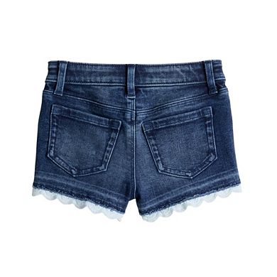 Girls 4-12 Jumping Beans® Crochet-Hem Denim Shorts