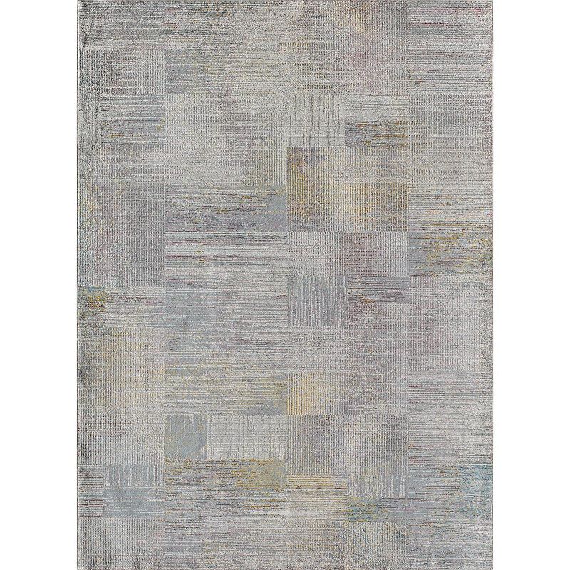 CosmoLiving Rugs America Malina Abstract Contemporary Revere Area Rug, Grey, 5X7 Ft