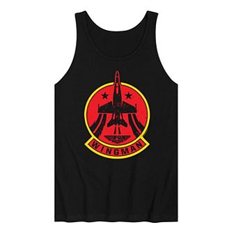 Men's Top Gun Maverick Wingman Patch Tank Top