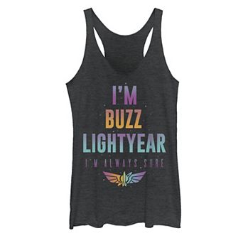 Disney / Pixar's Lightyear Buzz Juniors' I'm Buzz Lightyear Im Always Sure Being Racerback Tank Top