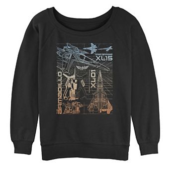 Juniors' Disney / Pixar Lightyear Star Command Spaceships Logo Slouchy Sweatshirt