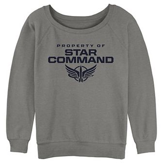 Juniors' Disney / Pixar Lightyear Property Of Star Command Logo Slouchy Sweatshirt