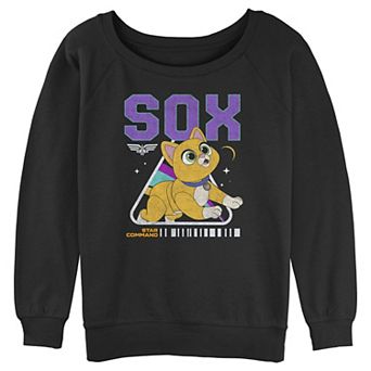 Juniors' Disney / Pixar Lightyear Sox Star Command Barcode Slouchy Sweatshirt