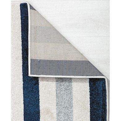 Isaac Mizrahi Callum Contemporary Geometric Nautical Area Rug