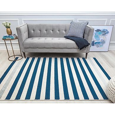 Isaac Mizrahi Callum Contemporary Geometric Nautical Area Rug