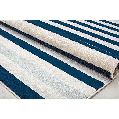 Isaac Mizrahi Callum Contemporary Geometric Nautical Area Rug